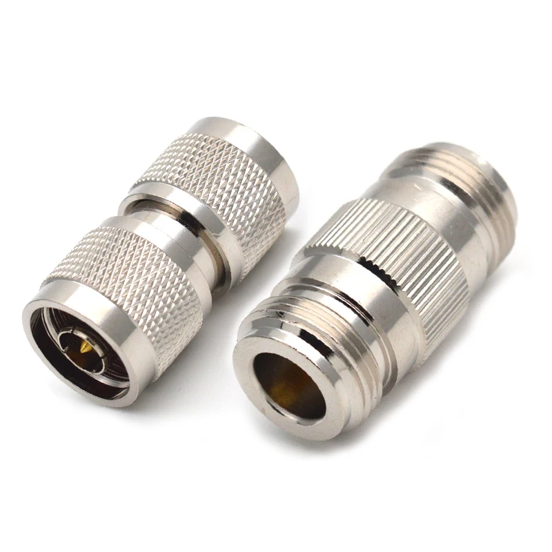 1PC N to N Male Plug Female Jack Connector L16 Right Angle RF Adapter 50 Ohm Coaxial Converter Straight Splitter Copper