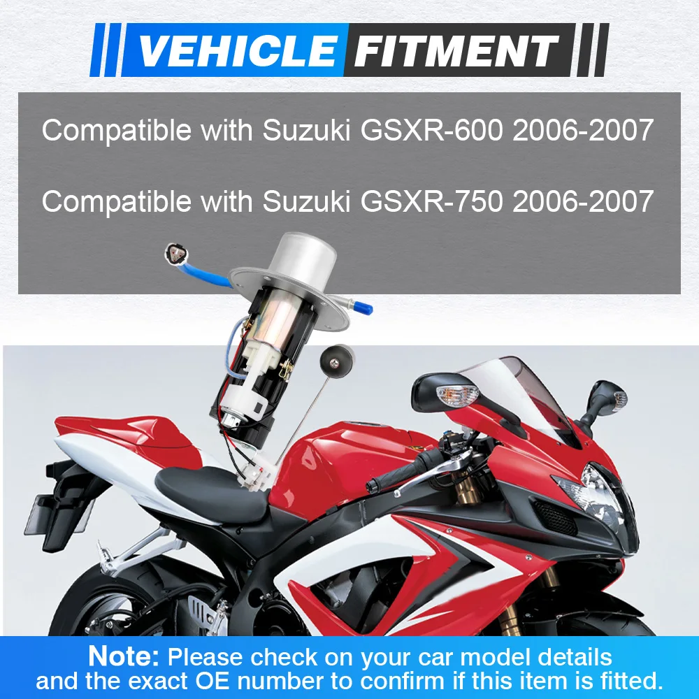 

For Suzuki GSXR-600 GSXR-750 2006-2007 Motorcycle Fuel Pump Assembly 15100-01H00 1510001H00 UC-T30SU24 UCT30SU24