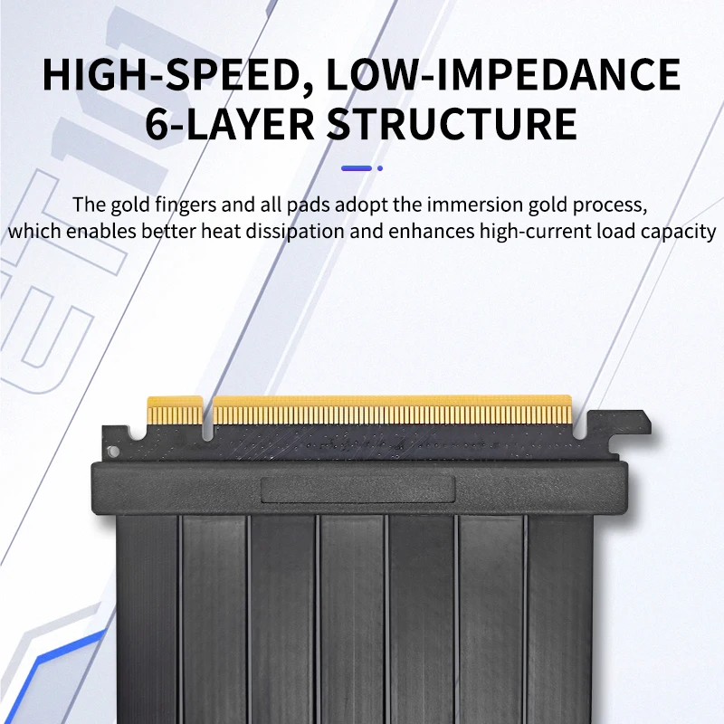 

UPSIREN PCIe 5,0 x16 удлинительный кабель для графического процессора Gold Finger Immersion Gold Process, антиэлектромагнитный кабель с помехами, длина 200 мм