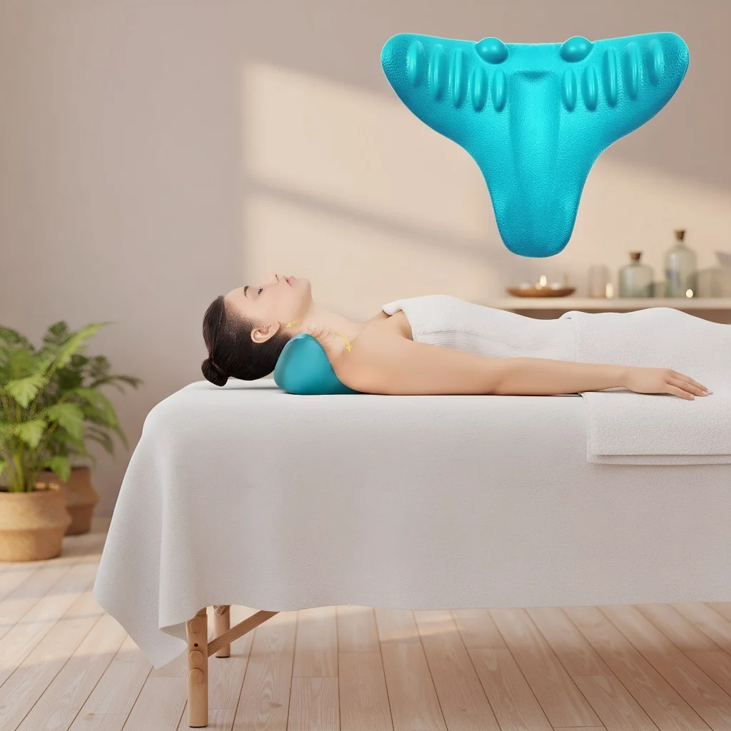 

Neck Massage Pillow - Portable Cervical Spine Massager for Neck Shoulder Pain Relief & Relaxation