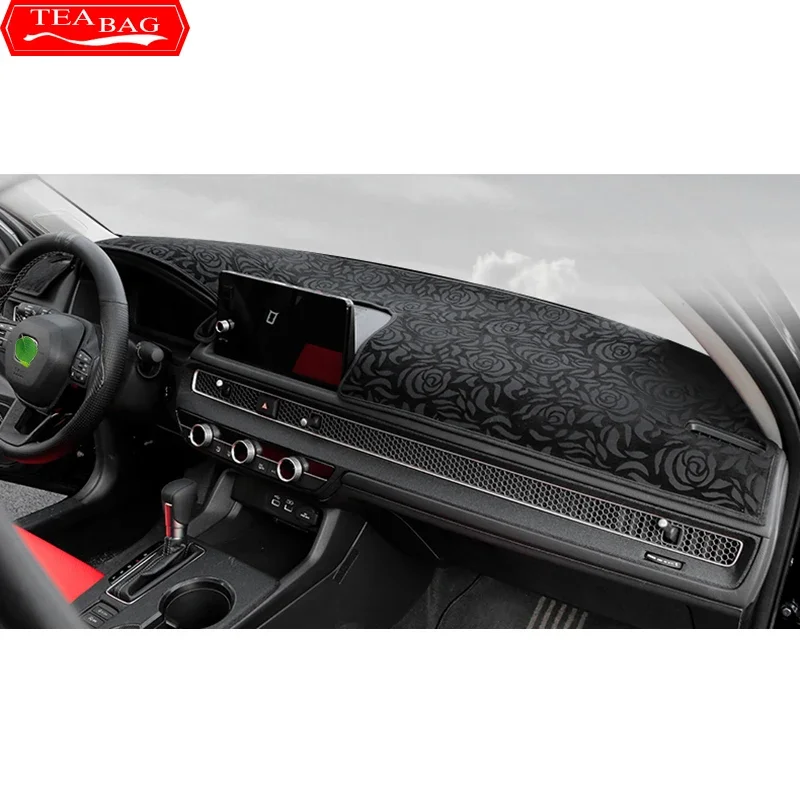 Car Styling Dash Mat Dashmat Dashboard Cover Sun Shade Dash Board Cover Carpet For Honda Civic 11th Gen 2021 2022 Accessories
