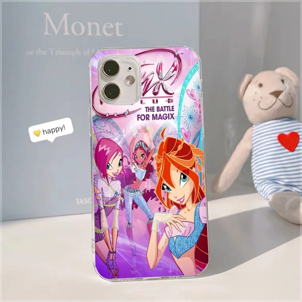 Girl W-Winx Clubs Mousepad For iPhone 15 XR X XS Max 14 13 Pro Max 11 12 Mini 6 7 8 plus SE 2020 Printing Cover