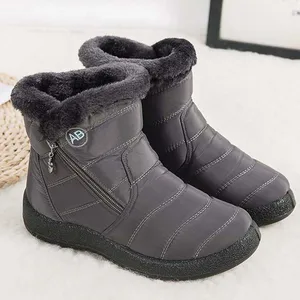 Wasserstiefel undurchlässig für Frauen, weibliche Schuhe, Reißverschluss, weiche Haut, bequem, Winter 6 Hauptverkäufe Frauenschuh Regen - №4