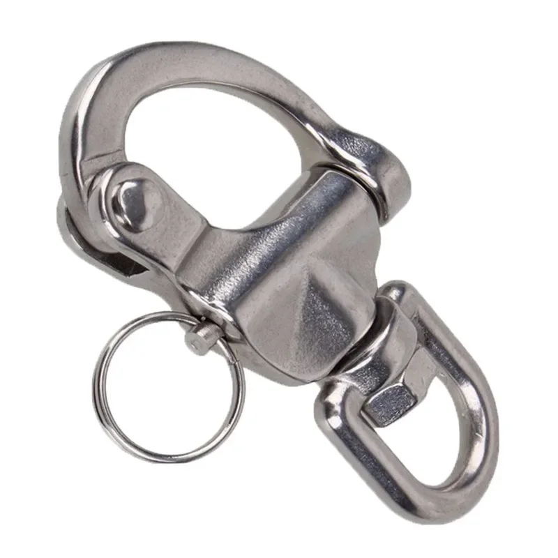 Hardware Hooks 316 Stainless Steel Rotating Spring Shackle Marine Hardware Rigging Accessories Rotating Shackle