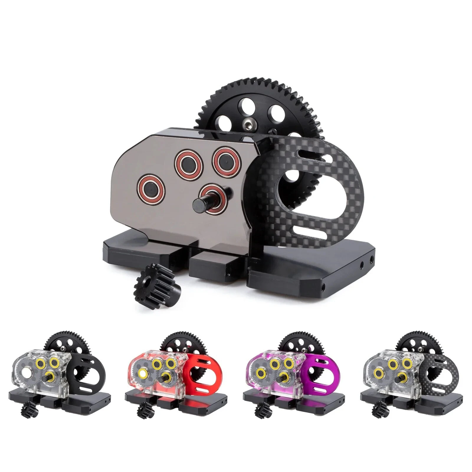 HooCrawler 2.Low LCG Transmission 30% Overdrive Gearbox with Delrin Skid for Gspeed UGRC SCX10 1/10 LCG Crawler Chassis