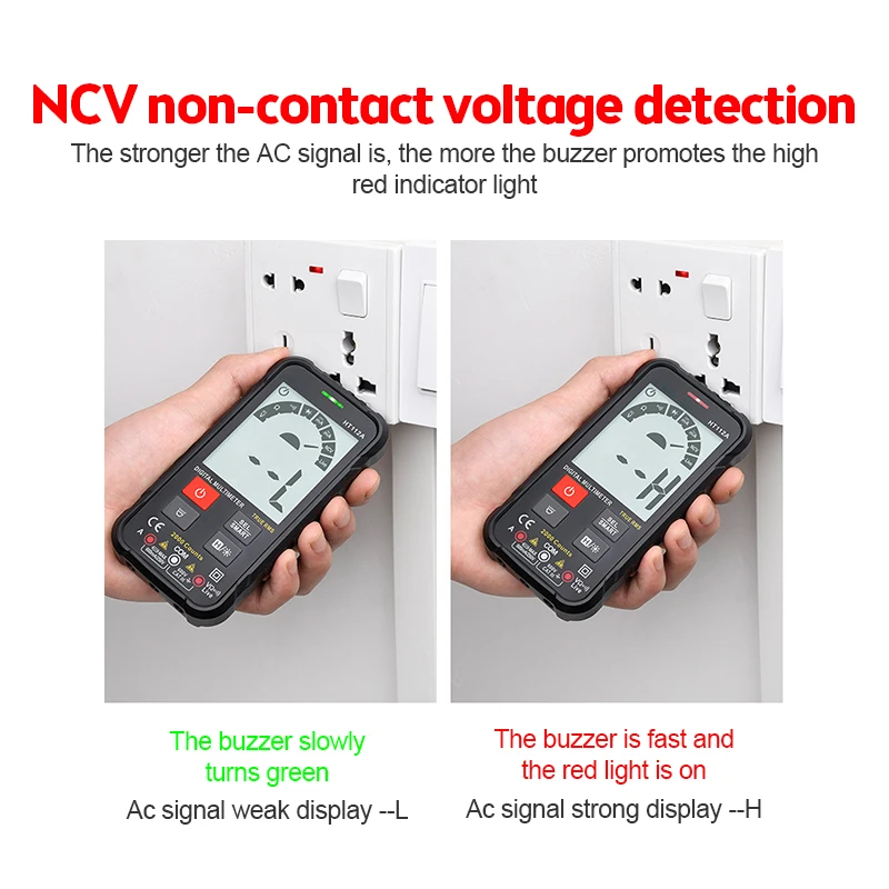 HT112A HT112B Digital Smart Multimeter Auto Range DMM Voltmeter True RMS NCV Voltage Meter 2000/6000 Counts Smart Multiteste