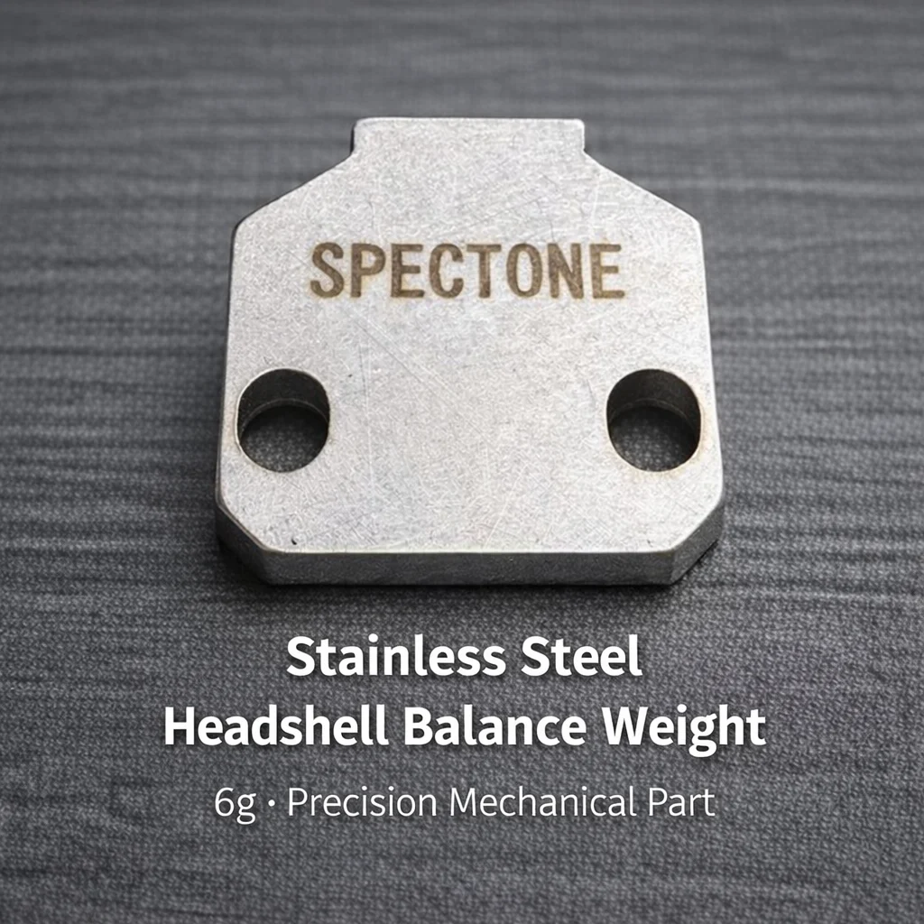Stainless Steel Headshell Balance Weight 6g – Precision Counterweight for SME Tonearms, Ø12mm Center Hole