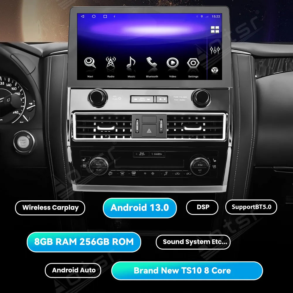 

13,1 "Android 13 CarPlay автомобильное радио для Nissan Amanda 2010-2021 AI сенсорный экран мультимедийный плеер GPS-навигация автомобильные аксессуары