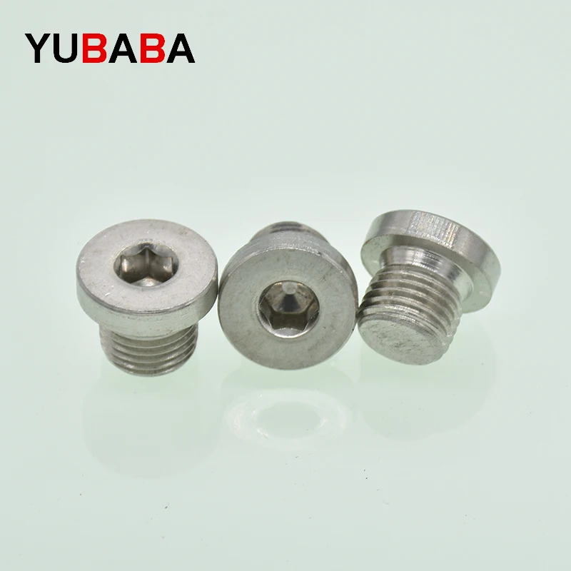 304 Stainless Steel Lnner Six Angle With Flange Oil Plug M10 M12 M14 M18 M20 M22 M24 M26 M27 M30 M33 M38 M42 1/8 1/4 3/8 1/2 3/4