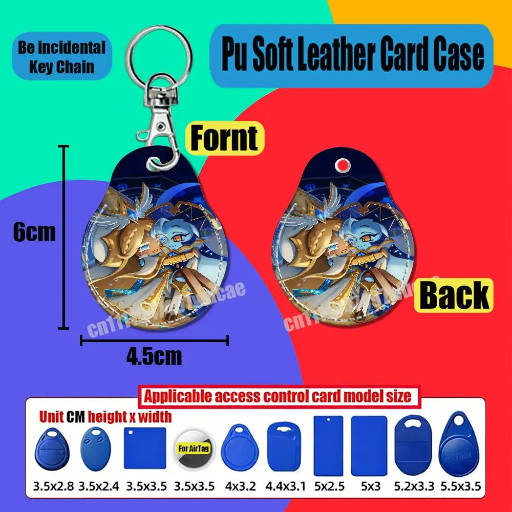 For Pure Vanilla Shadow Milk Cookie Run Kingdom For Air Tag Case Card Holder Sleeve ID Badge Credit Bank Access For AirTag Case