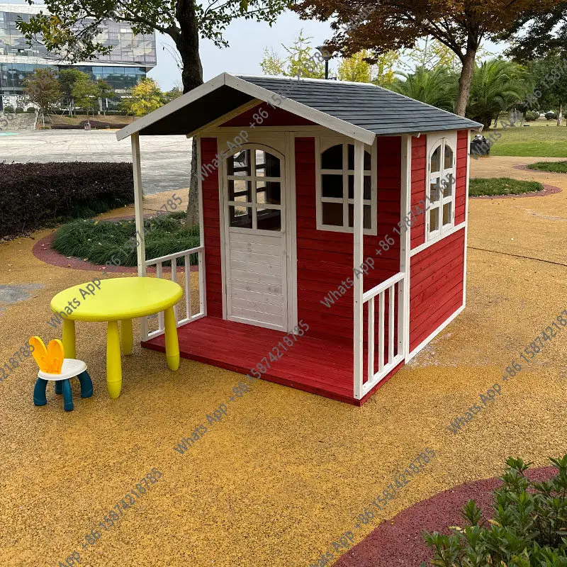 

Детский уличный игровой домик-палатка из дерева, сборный, в виде замка, для кемпинга, большой игровой комплекс