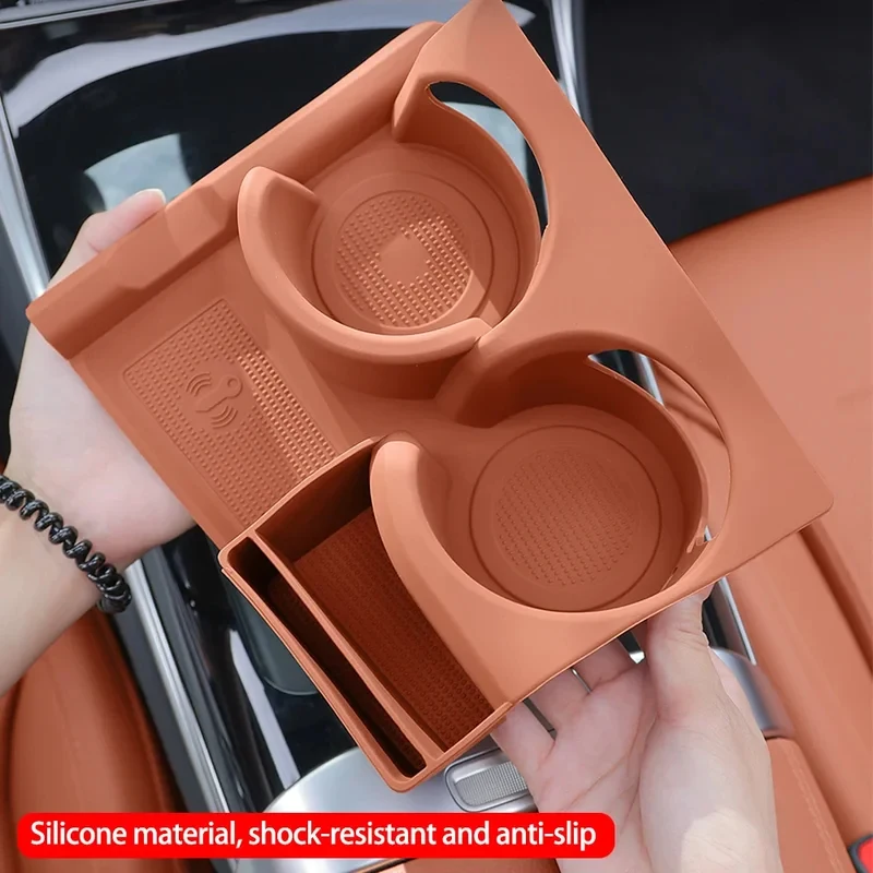 Central Control Water Cup Anti Slip Protective Pad Car Interior Accessories for Mercedes Benz E Class W214 E260 E300