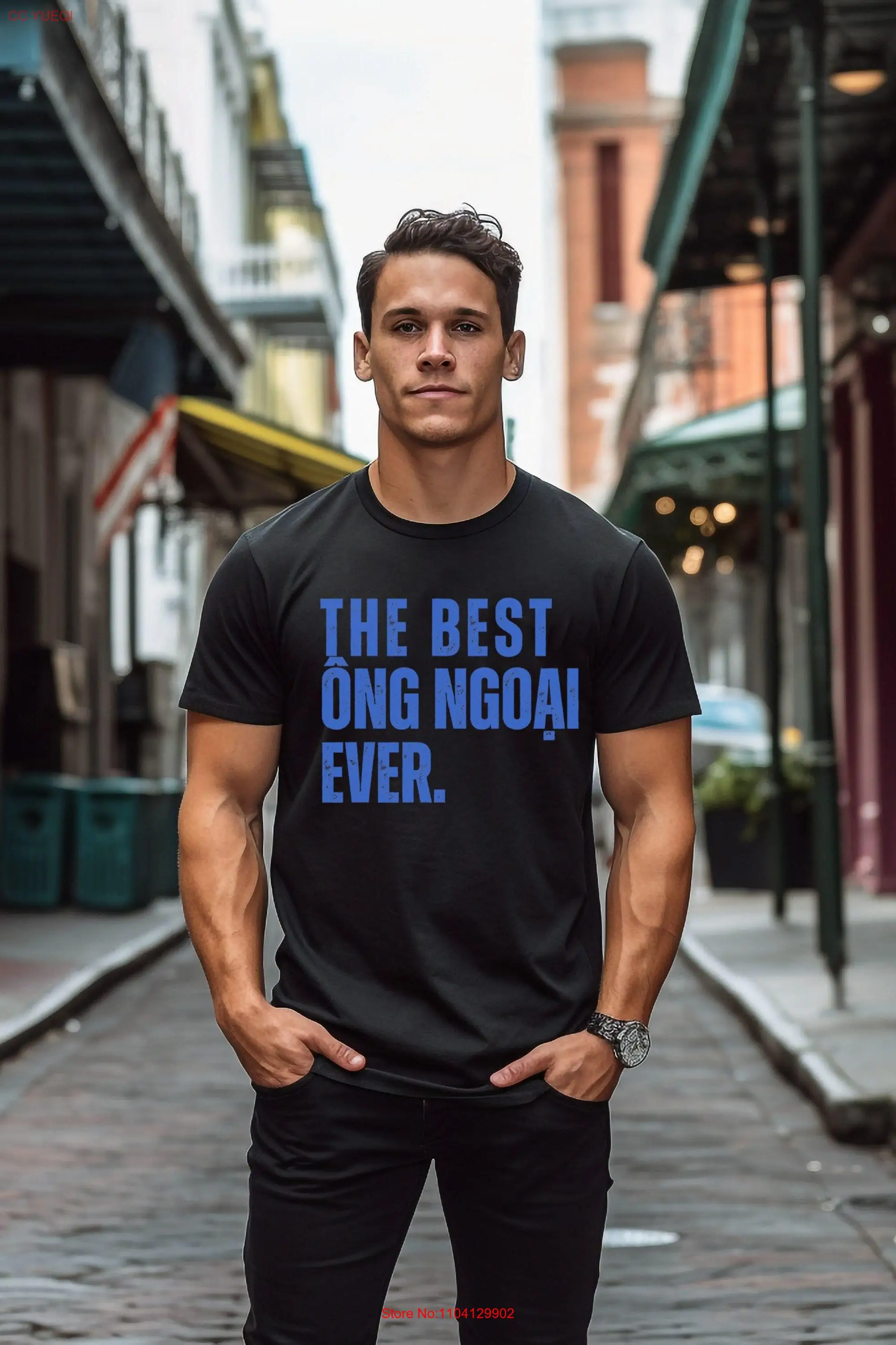 The Best Ong Ngoai Ever T shirt Vietnam Vietnamese grandfather tee grandpa viet pride baby announcement asian dad gift