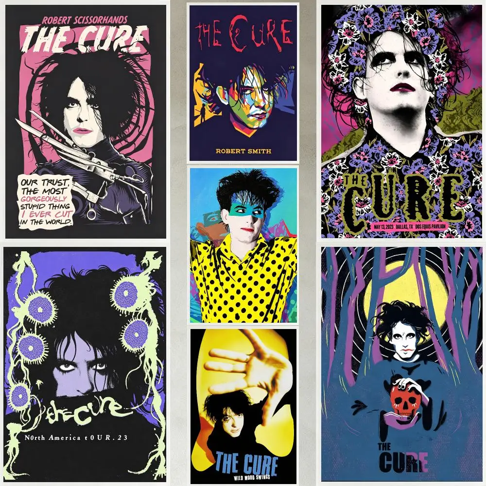 band The Cure Poster Poster HD Waterproof Self-adhesive Art Print Wall Decor for Bedroom Living Room Gift