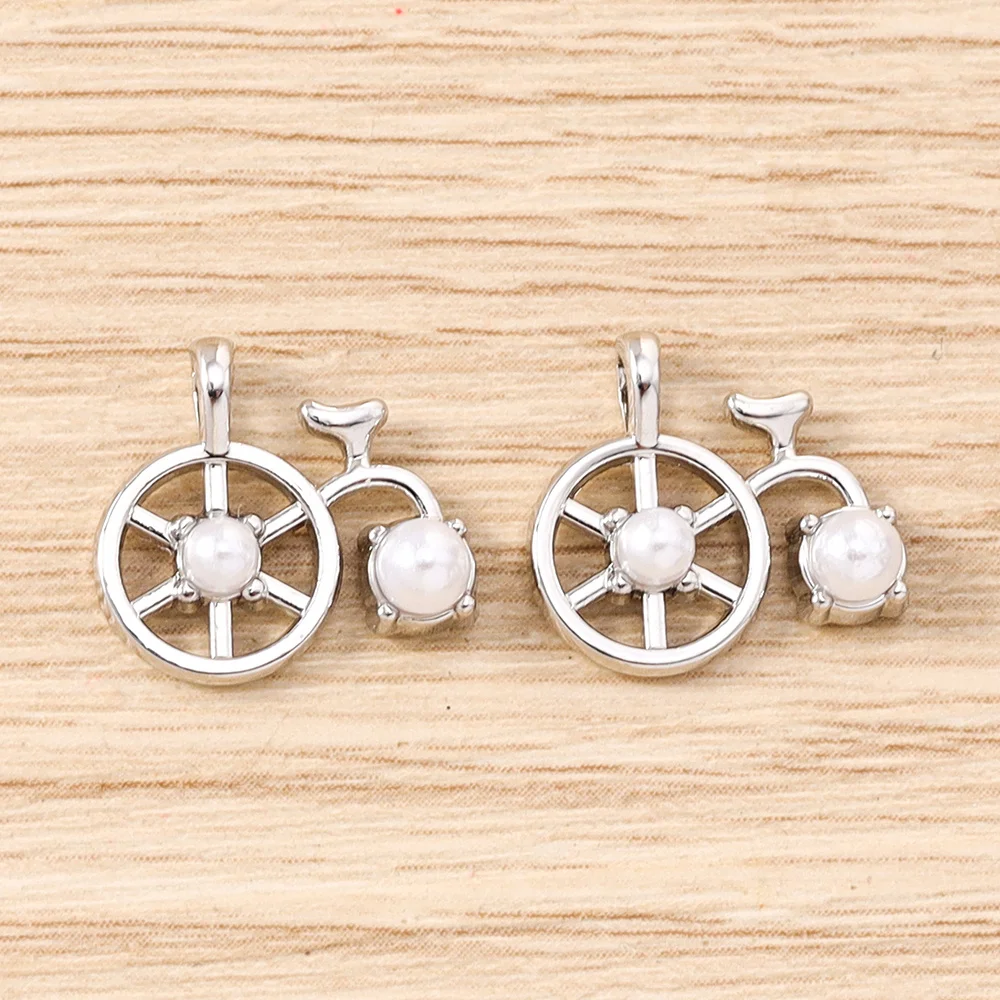 Tusember 5 Stück Niedliche Kristall-Metall-Fahrrad-Charms Perlen Anhänger für Halsketten Ohrringe Armbänder DIY Schmuckherstellung Zubehör – Detail 13