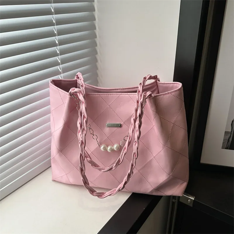 Soft leather large-capacity handbag chain, shoulder underarm bag, tote bag.