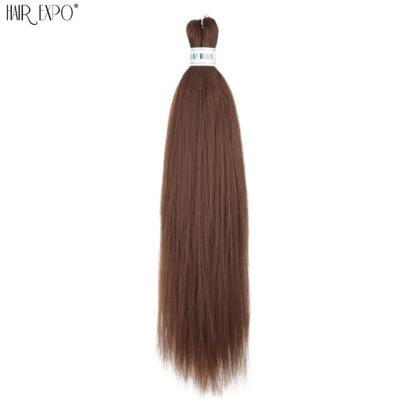 26Inch Easy Braids Hair Synthetic Colourful Pre Stretched Braiding Hair Extensions Jumbo Braids Ombre Yaki Long Straight Hair - Image 48