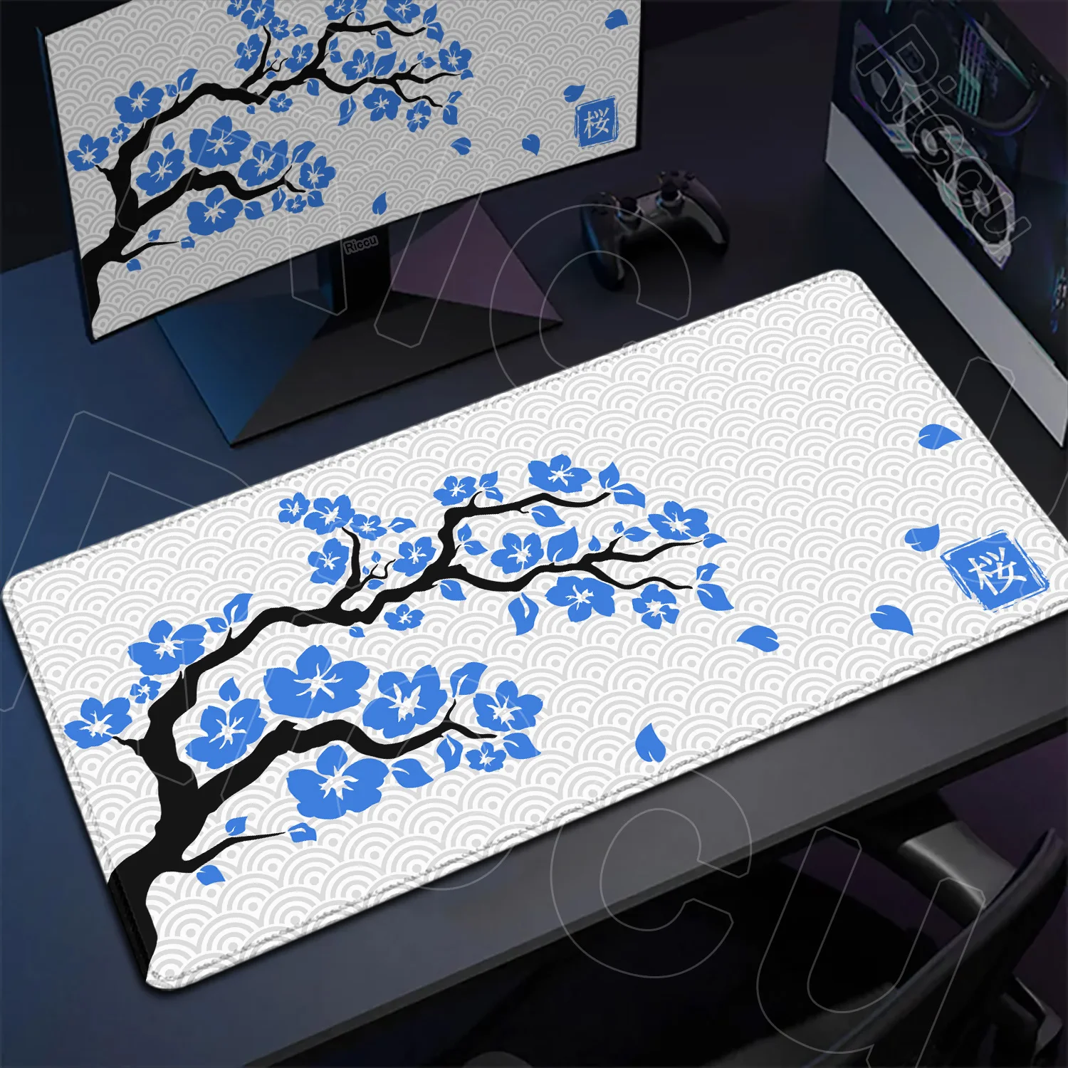Japanese Sakura Mousepad XXL White & Red Laptops Gaming Table Mat Cherry Blossom Mouse Pad Anime Office Carpet PC Gamer Keyboard