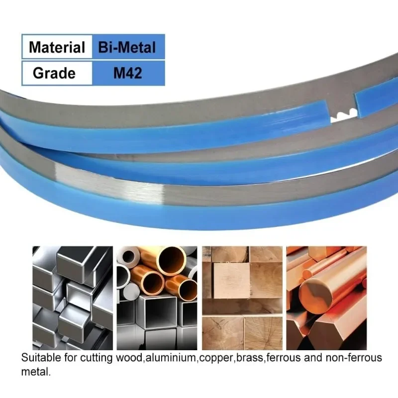 Imagem -02 - Band Saw Blade Hss 1140 mm bi Metal Bandsaw Blades 1140 13 065 mm 12tpi 10 14tpi Dentes para Corte Bimetálico do Metal Pcs M42