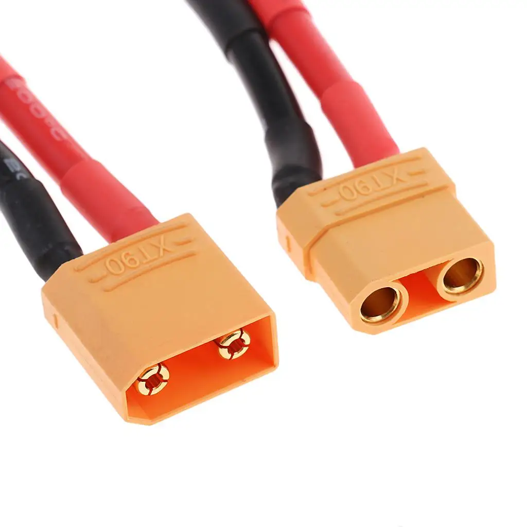 XT90 to T Plug RC Adapter Cable 12AWG Battery Connector for Universal RC and Vehicle Charger