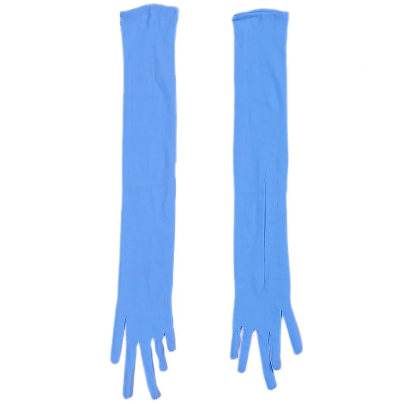 Sexy Women  Long Gloves Mittens Smooth Sheer Seamles Gloves for Sun Protection Bride Glove Seamless See Through Gloves