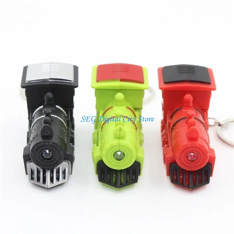U75B Train Keyring Car Chains LED Decorative Keychain Backpack Hangings Ornaments