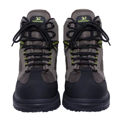 Men's Fishing Wading Boots Breathable Upstream Shoes Outdoor Anti-slip Fly Fishing Waders Rubber Sole Boot