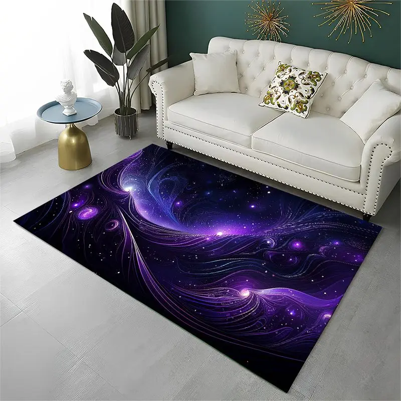 Dream Universe Galaxy Space Stars Black Hole Milky Way Large Area Rug Non-slip Carpet for Bedroom Living Room Sofa Floor Mat