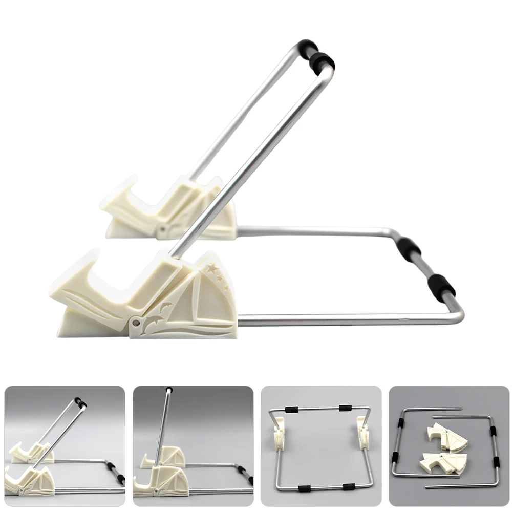 데스크 화이트보드 소형 스탠드 책 홀더 디스플레이 조정 가능한 그림 전화 선반 데스크 조정 가능한 실버 여행 알루미늄 합금