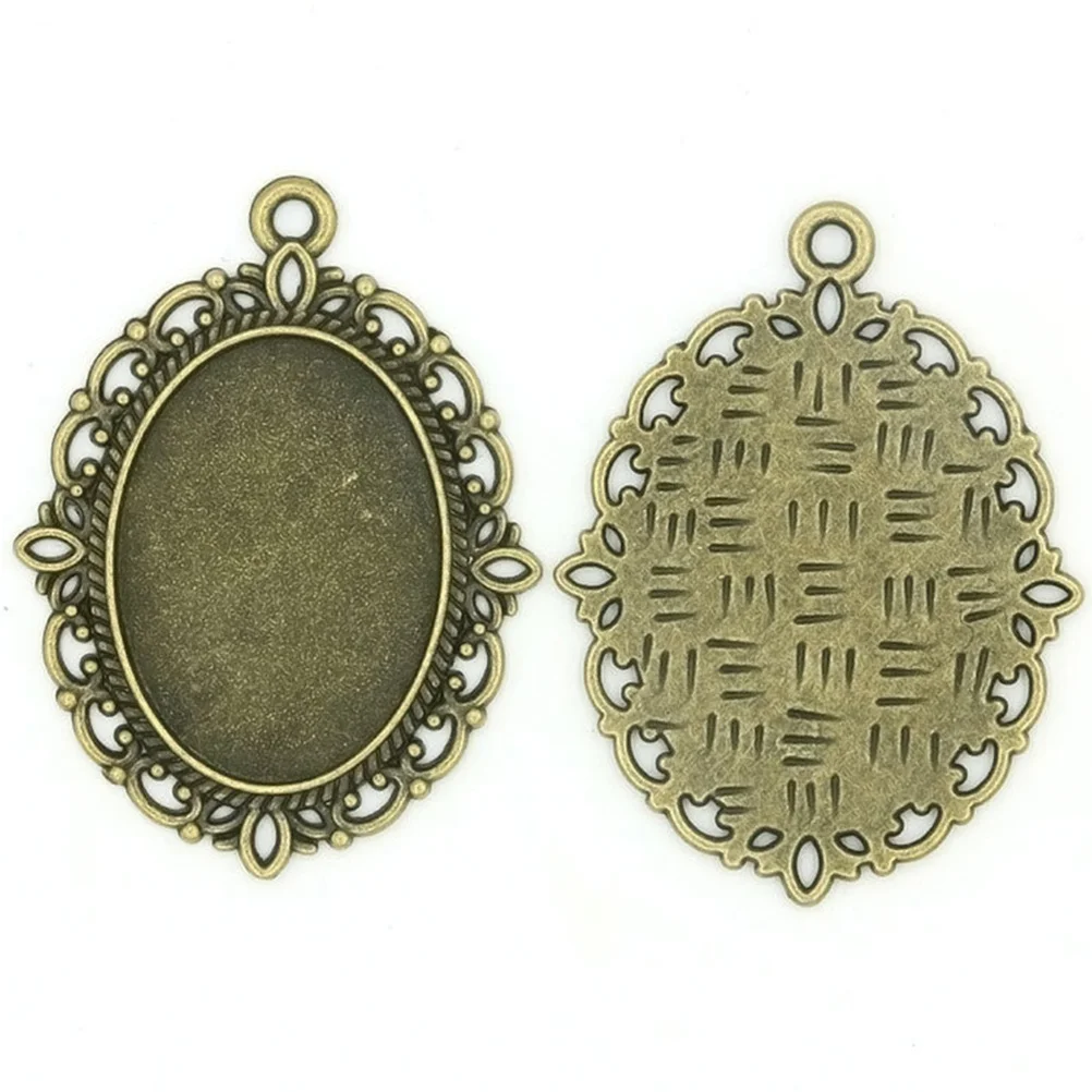 

Vintage Alloy Pendant Trays Oval Pendant Trays blank pendant trays
