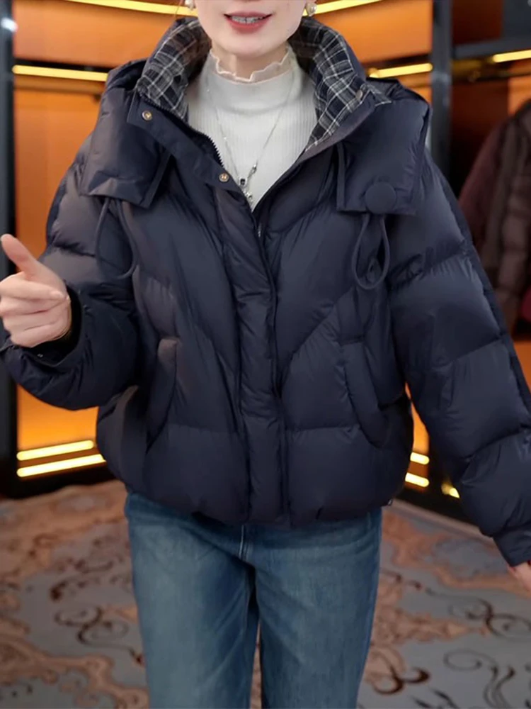 

Korean Sle ort Thiened down Cotton Jaet Women's Winter Coat Fluffy Lined Faionable Streetwear Commute Friendly