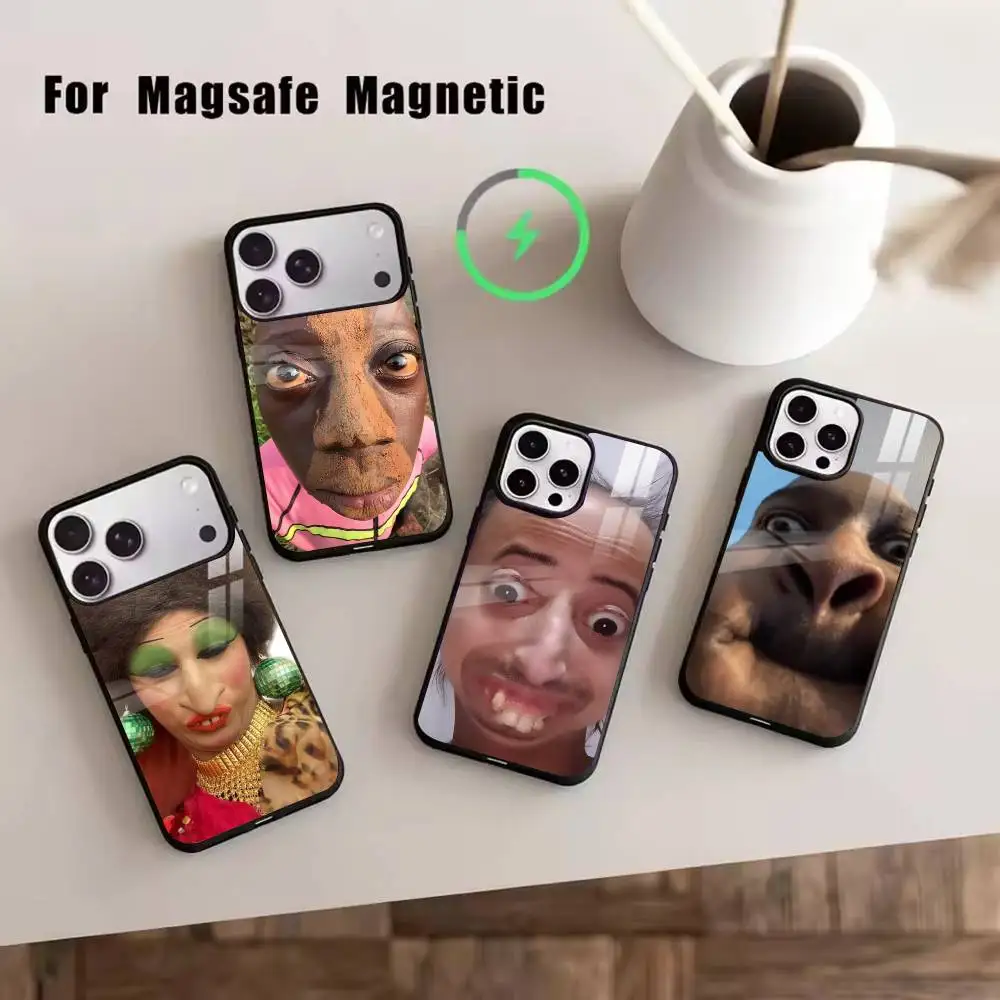 

D--funny emojis Phone Case For iPhone17,16,15,14,13,12,11 Plus,Pro Magnetic For Magsafe Wireless Charging