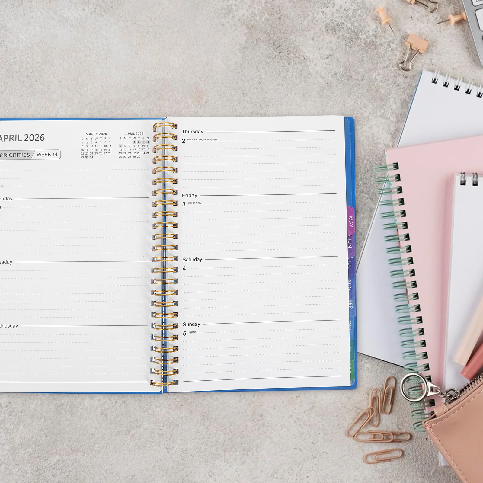 2026 Weekly Monthly Daily Planner Notebook A5 Calendar Organizer For Home Office School Personal Agenda Journal – Planner 2026