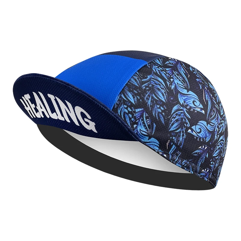 

Classic cycling cap, polyester sweat wicking, pop, neutral blue