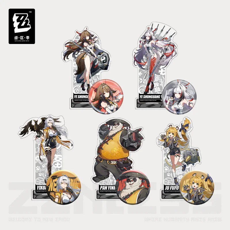 

Sunsyea Zenless Zone Zero Official Merch miHoYo Original LH Series Badge Acrylic Stand Yunkui Summit Yixuan Ju Fufu