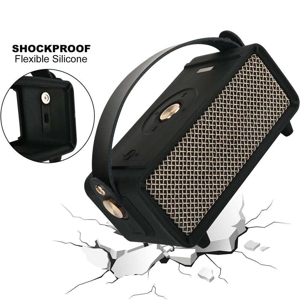 Silicone Cover Case Shockproof Speaker Cover Anti-Scratch Protective Carrying Pouch for Marshall Emberton II Portable BT Speaker