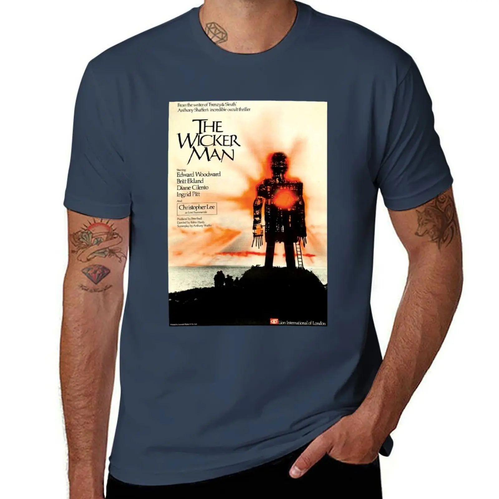 

UK The Wicker Man Film Poster Classic T-Shirt Casual Streetwear Short Sleeve Tee