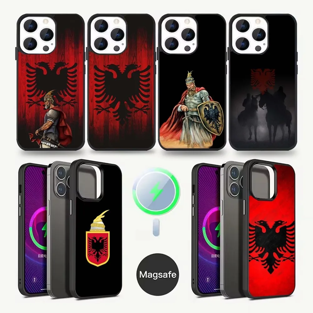 

Albania Albanians Flag Phone Case For iPhone 16,15,14,13,12,11,Pro,Max,Plus,Mini,Magsafe,Magnetic Wireless Charging Case