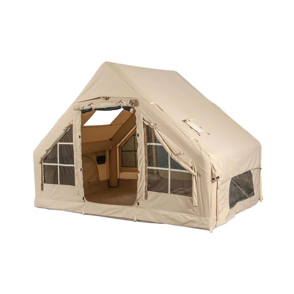 Large Inflatable Camping Tent  Portable Foldable Oxford Cloth Awning  Rainproof and UV-protective  Extra-large Outdoor Space.