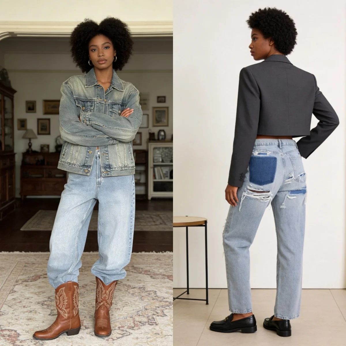 2026 Jeans Women Denim Pant Straight Trousers Wide Leg Long Pants High Waist Y2k Streetwear Casual Mom Jeans Splice Work