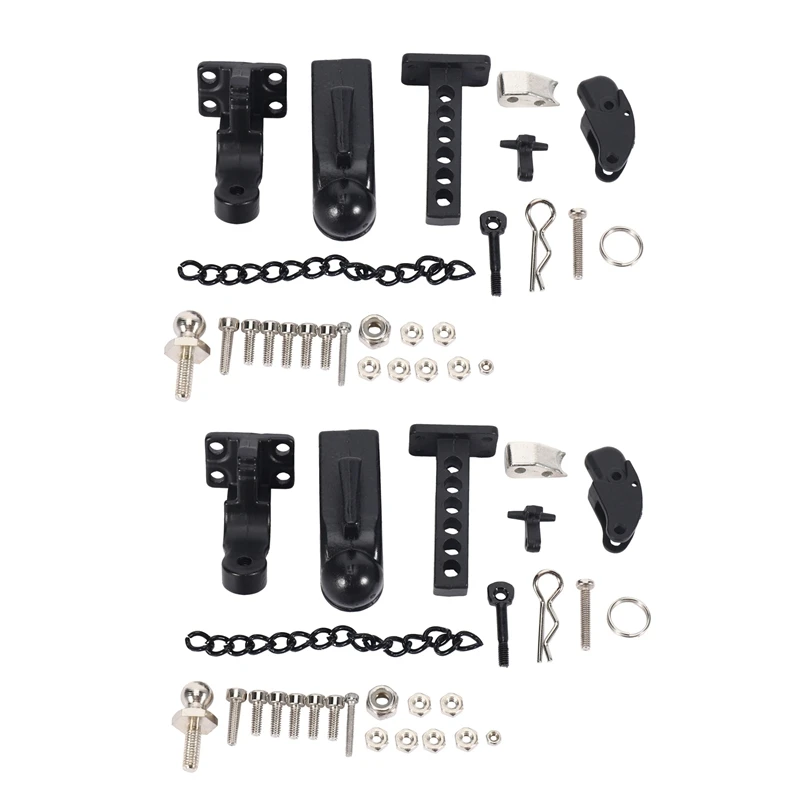 2X Metal Hitch Trailer Hook For SCX10 90046 Traxxas TRX4 1/10 RC Crawler Car Remote Control Car Model For Baby Kid