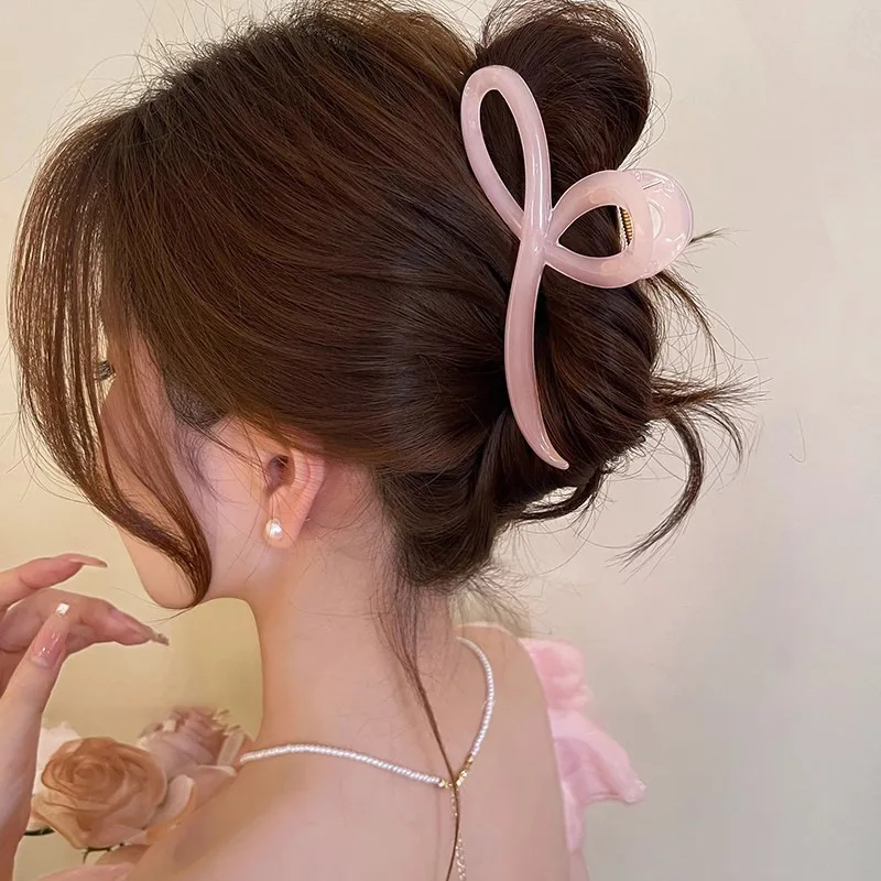 Elegante Gelee Farbe Bogen Haar Klaue Für Frauen Mädchen Süße Ornament Zurück Stirnband Haar Clips Haarnadel Mode Haar Zubehör