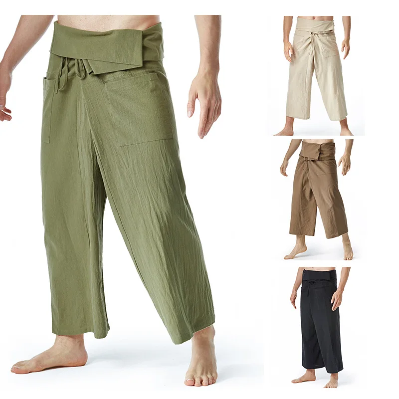 Fashionable Foreign Trade Men's Pants, Fisherman's Pants, Men's Casual Loose Yoga, Pirate, Harlan Pants, Trendy Men's Pants