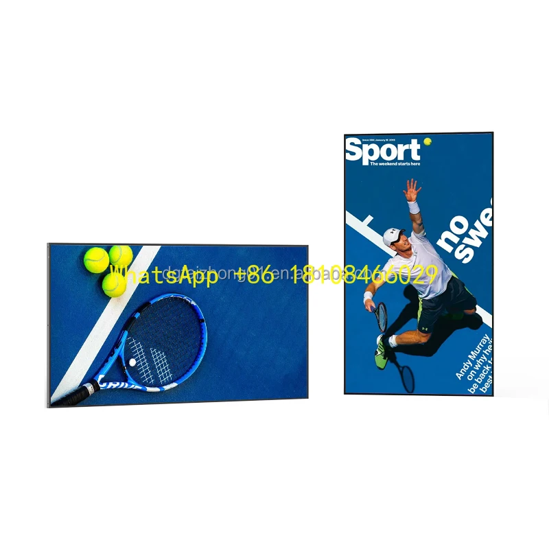 Pemutar Media Digital Signage untuk Layar LCD Iklan Luar Ruangan dengan Bingkai Ultra Tipis, Kecerahan Tinggi, dan Pemasangan di Dinding