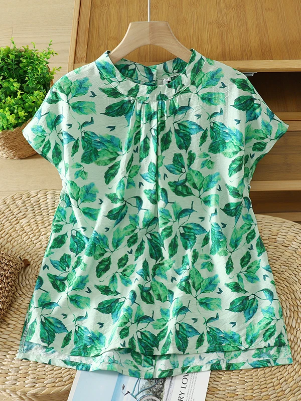 

Korean Japanese High End Sleeveless Shirt Women Summer Artistic Retro Versatile Printed Top Breathable Skin Friendly Casual Wear