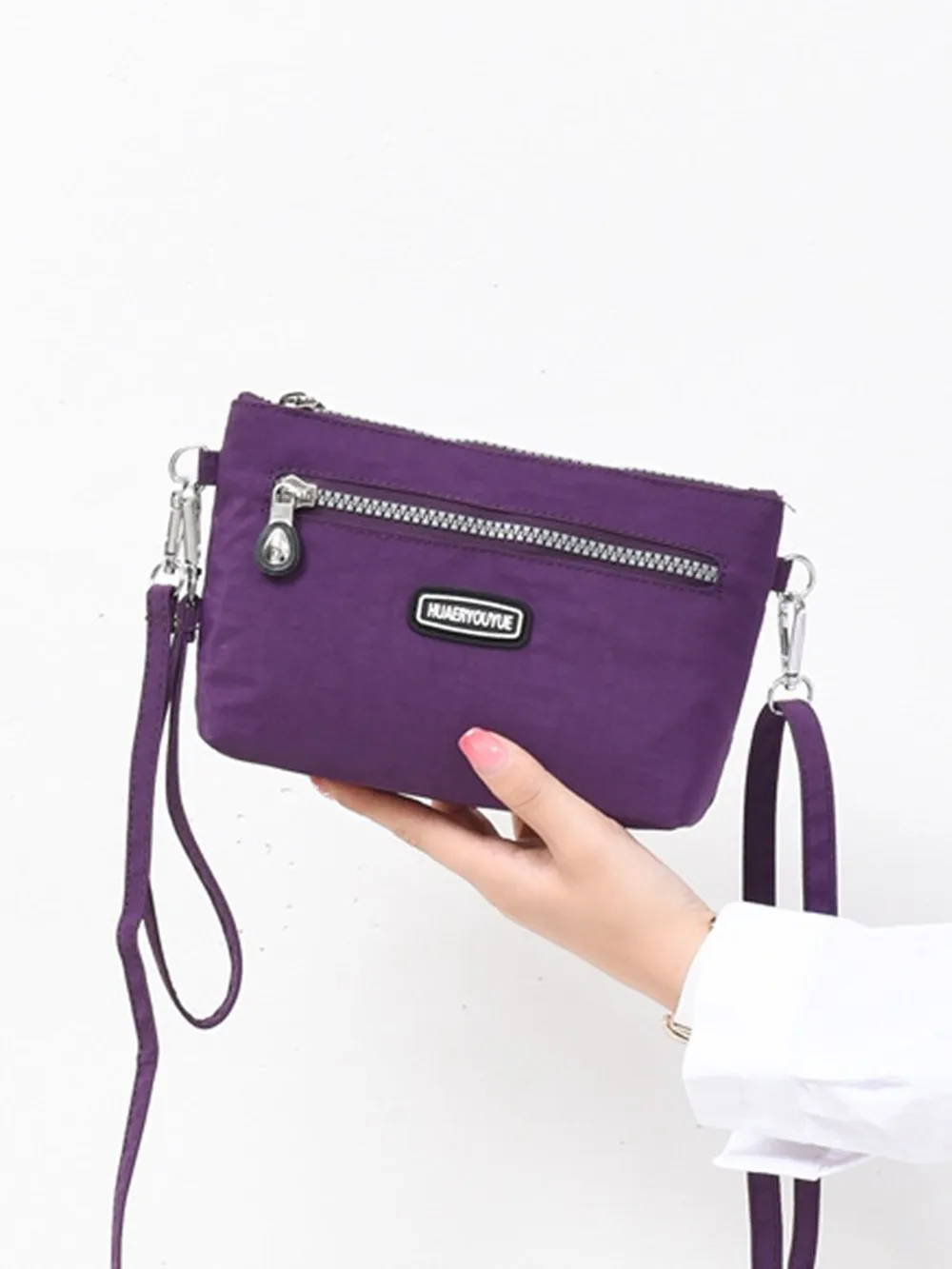 bolso lujo 2024 New Leisure Nylon Small Shoulder Bag Crossbody Bag Solid Color Multi functional Handheld Bag coin purse