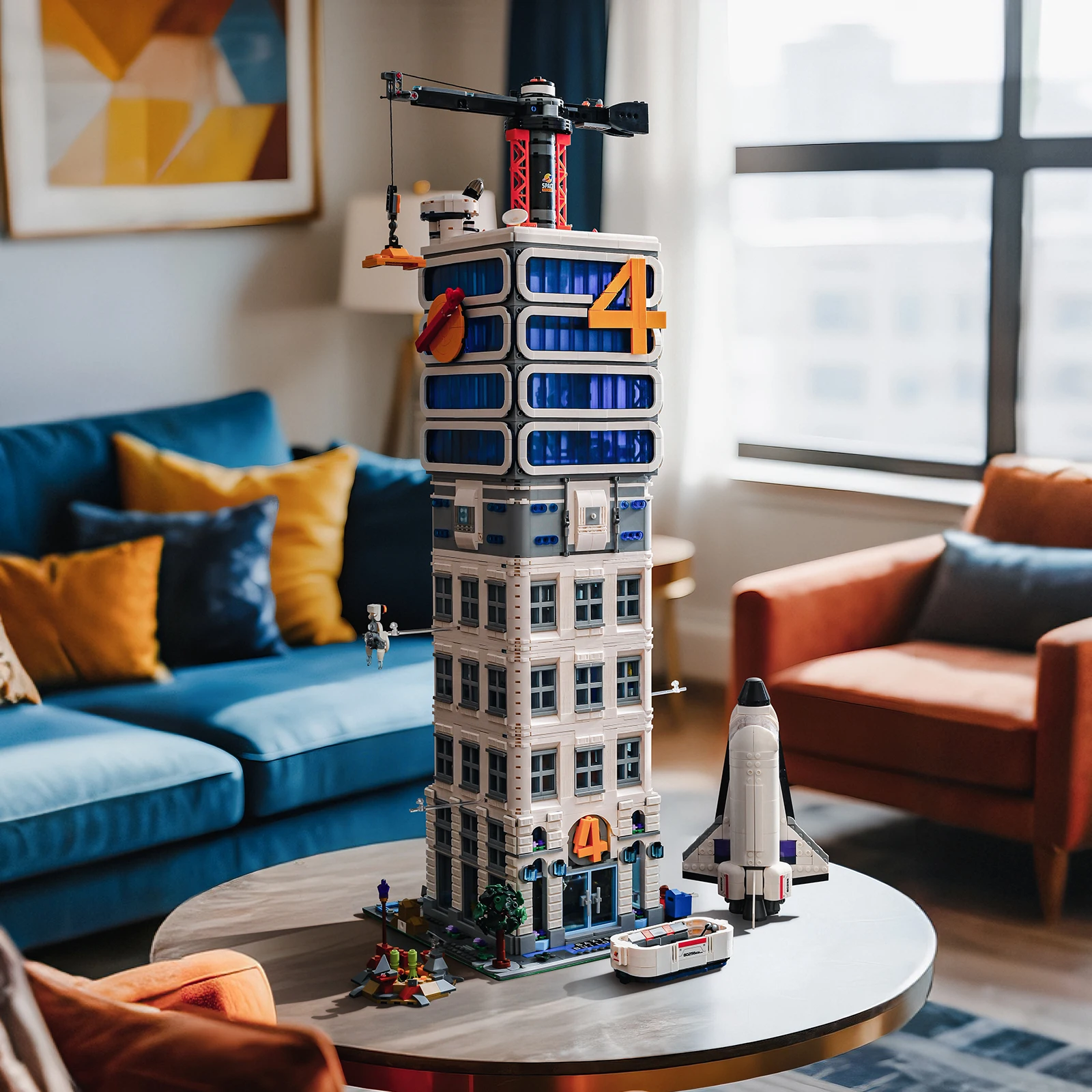 6135 قطعة أربعة أبطال برج البيت اللبنات فيلم الخيال العلمي ناطحة السحاب وحدات العمارة أطقم منمذجة اللعب هدية للكبار طفل