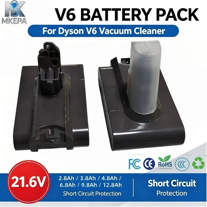 2800mAh‑12800mAh V6 Vacuum Cleaner Lithium‑ion Battery Rechargeable Power Pack Fit SV09 SV10 SV11 Handheld Machine