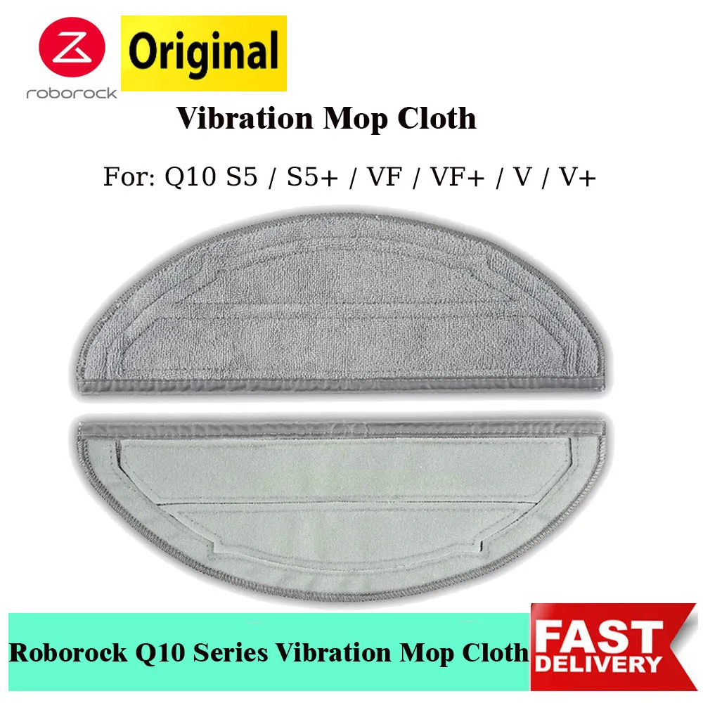 Original Vibration Mop Cloth Spare Parts For Roborock Q10 S5+,Q10 VF+,Q10 V+ Robot Vacuum Cleaner Mop Pad Accessories