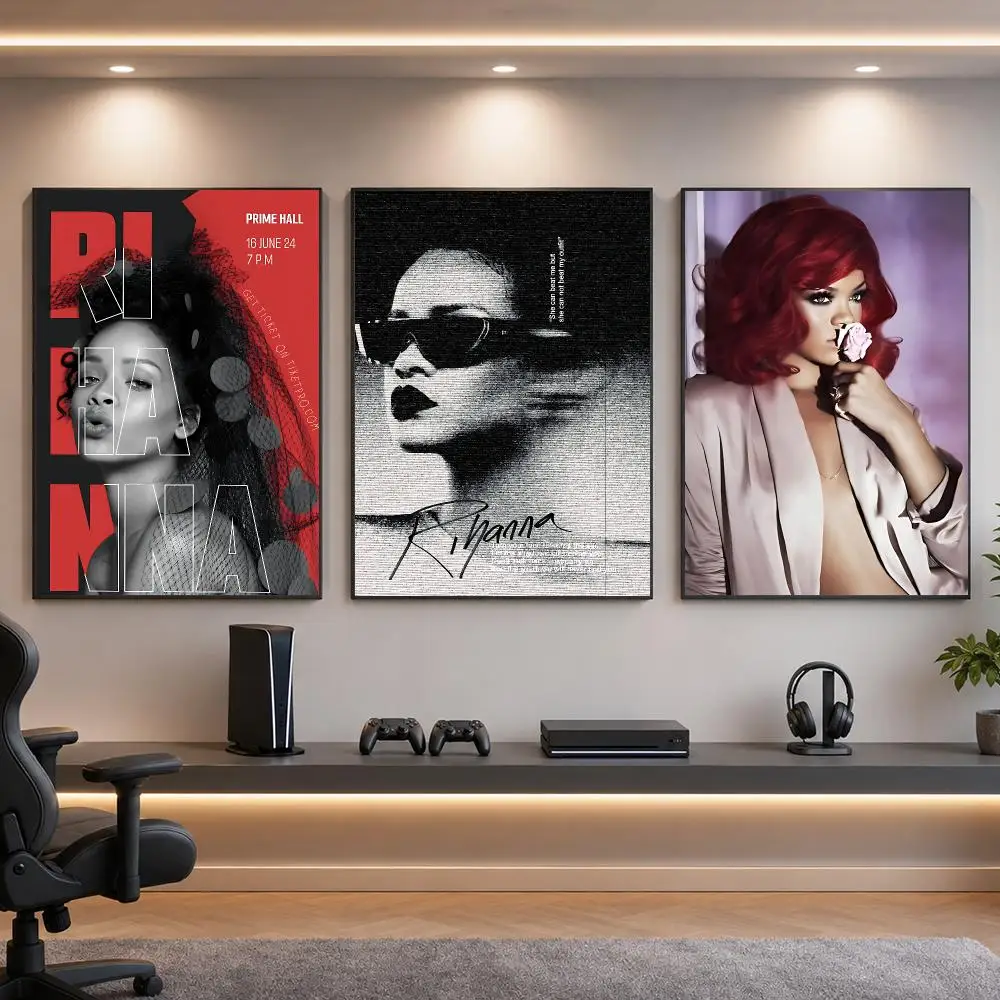 Singer R-Rihanna Global Pop Icon Poster HD Removable Wall Art Gift Bedroom Lounge Dorm Office Gaming Cafe Bars
